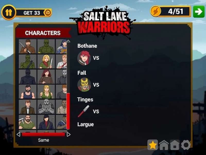 Salt Lake Combat Warriors character selection